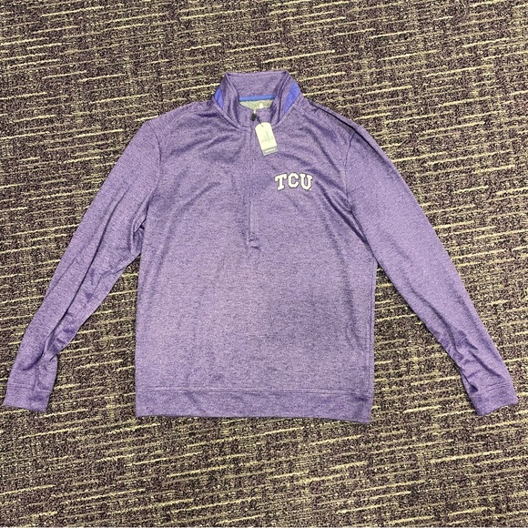Johnnie-O TCU Reflex Fleece 1/4 Zip - Picture 1 of 5